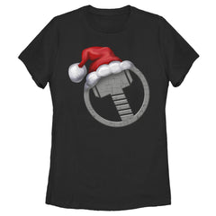 CHRISTMAS Women's Marvel Thors Holiday Hat T-Shirt