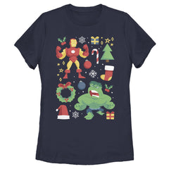 CHRISTMAS Women's Marvel Holiday Cheer T-Shirt