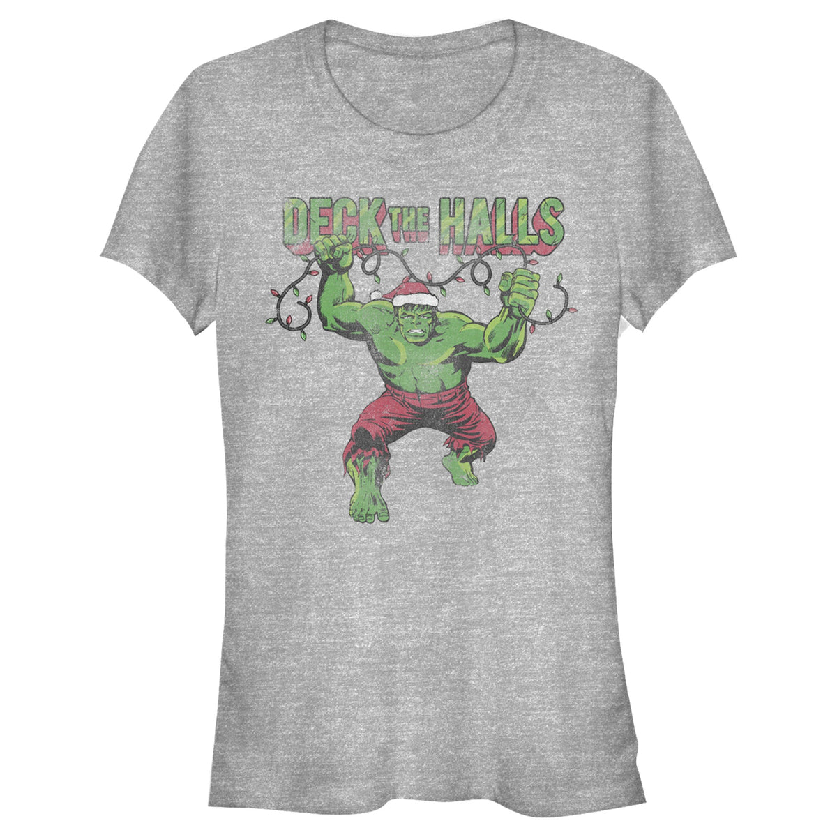 CHRISTMAS Kid's Unisex Marvel 'Deck The Halls' Hulk T-Shirt