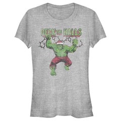 CHRISTMAS Kid's Unisex Marvel 'Deck The Halls' Hulk T-Shirt