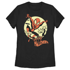 HALLOWEEN Women's Marvel 'Happy Halloween' Moon T-Shirt