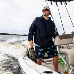 Dry Pocket Midnight Palms - Men's Waterproof Swim Shorts With A Waterproof Pocket