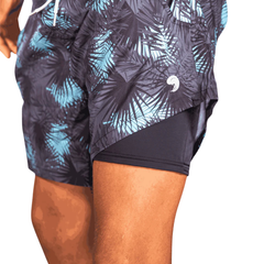Dry Pocket Midnight Palms - Men's Waterproof Swim Shorts With A Waterproof Pocket