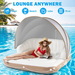 LuxuryLifeWay Inflatable Pool Float Lounge Swimming Raft