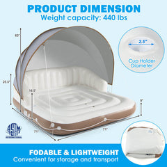 LuxuryLifeWay Inflatable Pool Float Lounge Swimming Raft