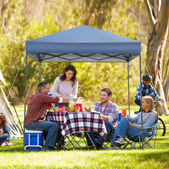 6.6 x 6.6 Foot Outdoor Pop-up Canopy Tent with UPF 50+ Sun Protection