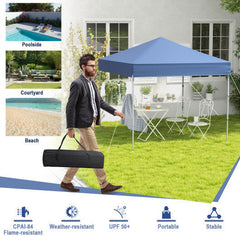 6.6 x 6.6 Foot Outdoor Pop-up Canopy Tent with UPF 50+ Sun Protection