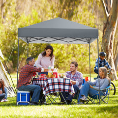 6.6 x 6.6 Foot Outdoor Pop-Up Canopy Tent with UPF 50+ Sun Protection