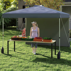 10 x 10 Foot Pop-Up Canopy with Sidewall and Wheeled Bag