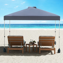 10 x 10 Foot Pop-Up Canopy with Sidewall and Wheeled Bag