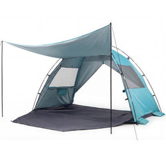 LuxuryLifeWay Beach Tent Sun Shelter with Canopy Pop-Up Easy Setup UPF50+ Sun Protection - Green