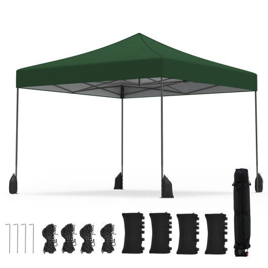 9.5 x 9.5 Foot Pop-Up Canopy with Adjustable Height