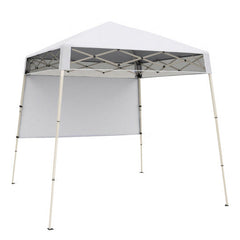 7 x 7 Foot Pop-Up Canopy with 1-Push Center Lock and Half Wall