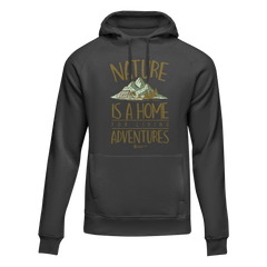 Outdoorzees Unisex 'Nature Is A Home' Fleece Hoodie