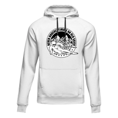 Unisex Adult's 'Never Underestimate An Old Skier' Fleece Hoodie