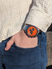 Beyond Boring Watch Company Men's Chronograph - Orange Dial - 100m