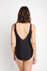 Women's One-Piece Swimsuit - Brick Red Leopard