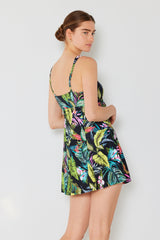 Women's One-Piece Swim Dress - Molokai Black