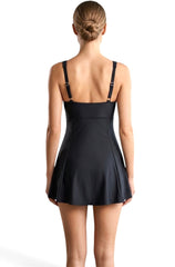 Women's One-Piece Swim Dress - Black