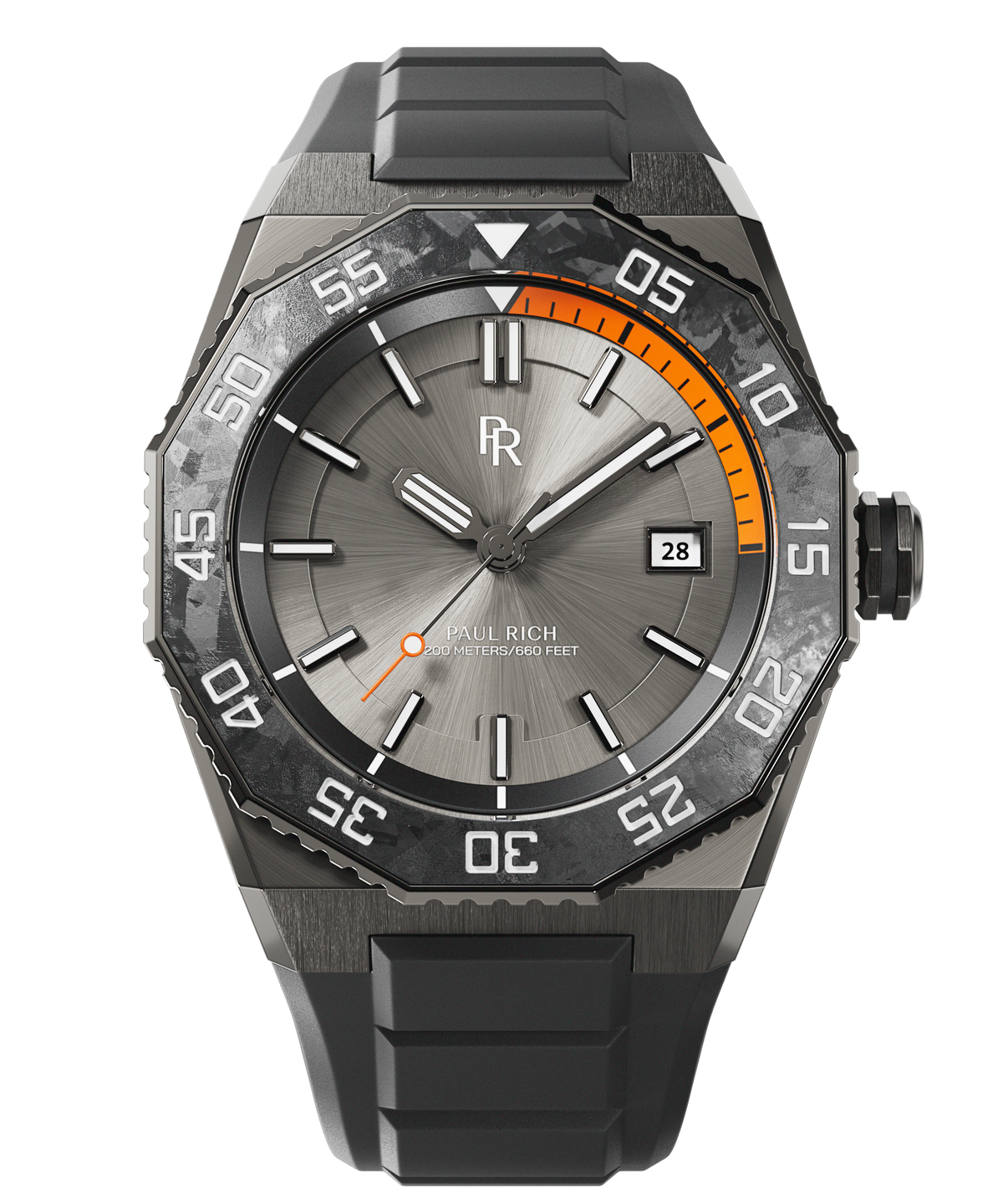 Paul Rich Men's Aquacarbon Pro Forged Sunburst - Grey Dial - 200m