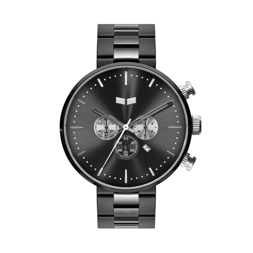 Vestal Watch Men's ROOSEVELT CHRONO METAL - Black Dial - 100m