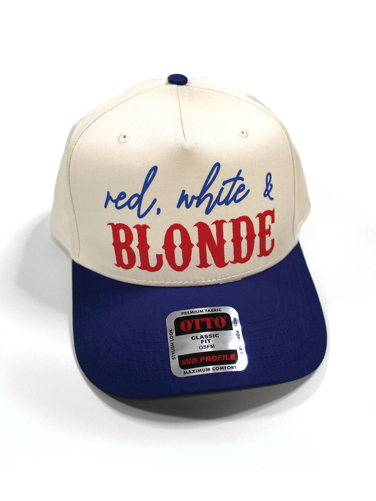 Unisex Adult's 'Red, White & (Hair Color) Snapback Hat