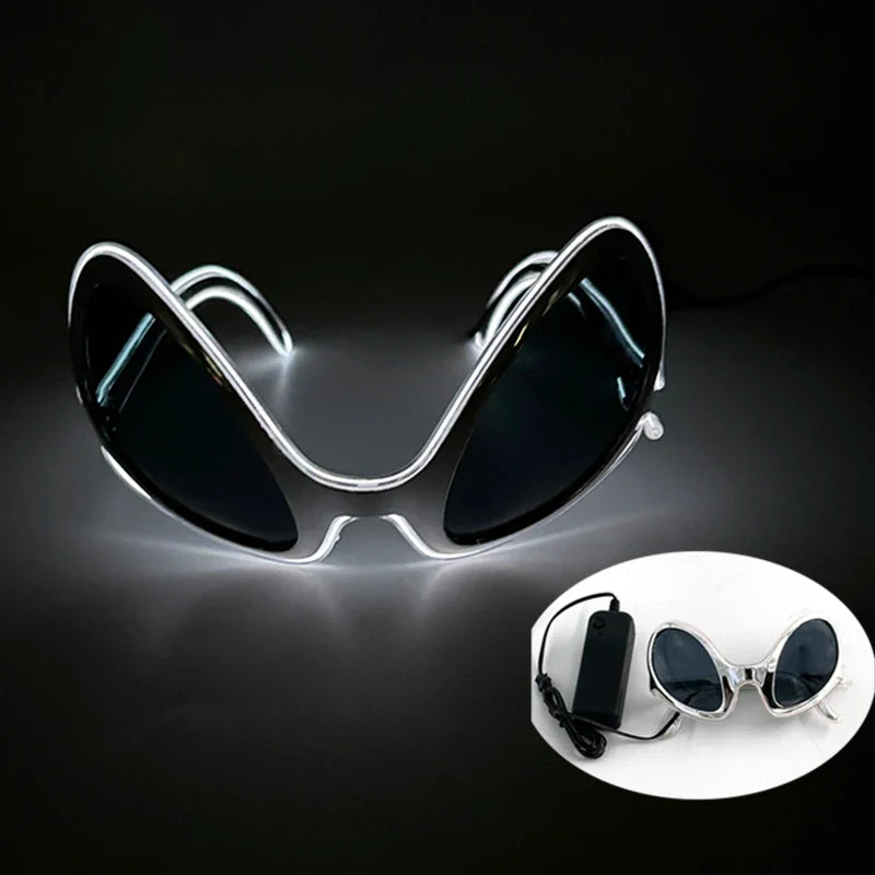 Adult's Unisex Glowing Neon Sunglasses - Alien, Steam Punk, Wayfarer HALLOWEEN