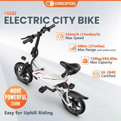 Gyrocopters Folding Electric Bike - 350W Motor, Compact Design