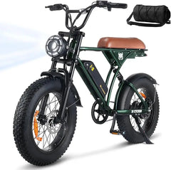 24 Hour Sport Adult eBike, 750W Motor, 374.4Wh Battery, 20" Fat Tires, 55 Mile Range