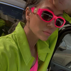 Sexikinis Swim Unisex Vintage Small Rectangle Sunglasses