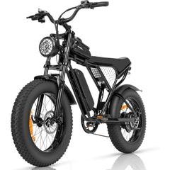 24 Hour Sport Electric Bike 1000/2000W 25-37MPH Long-Range, Fat Tires
