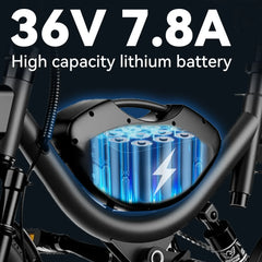 Terrosor  715W Peak Folding Electric Bicycle - Fast & Powerful Ride