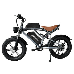 Deepower S7/S7Pro Off-Road Electric Bicycle, 20" Fat Tires, Dual Battery 48V/20-55Ah