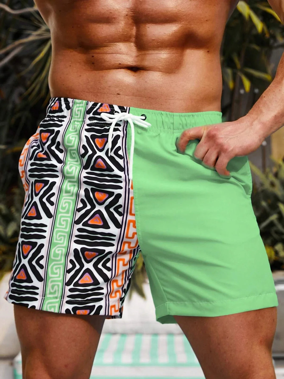 Sexikinis Swim Hawaiian Vacation Men's Beach Shorts