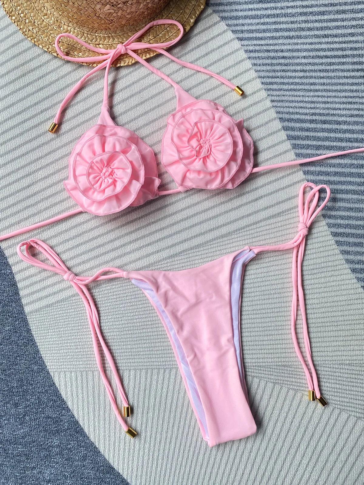 LuxLife Women's St Bart’s Bandeau Two-Piece Bikini Swimsuit