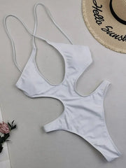 LuxLife Hannah Women's Halter High Cut Monokini Swimsuit