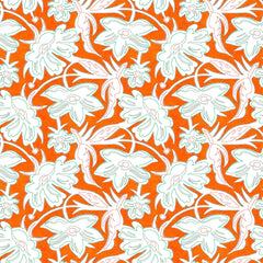 The Tangerine Tropics Print – Floral Surfboard Wall Art