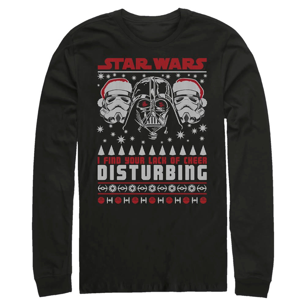 CHRISTMAS Men's Star Wars 'I Find Your Lack Of Cheer Disturbing' Long Sleeve T-Shirt