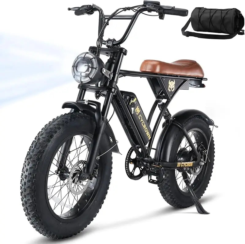 24 Hour Sport Adult eBike, 750W Motor, 374.4Wh Battery, 20" Fat Tires, 55 Mile Range