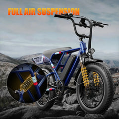 Jasion 1200W Peak Electric Bike - 30MPH, Fat Tires, IPX6 Waterproof