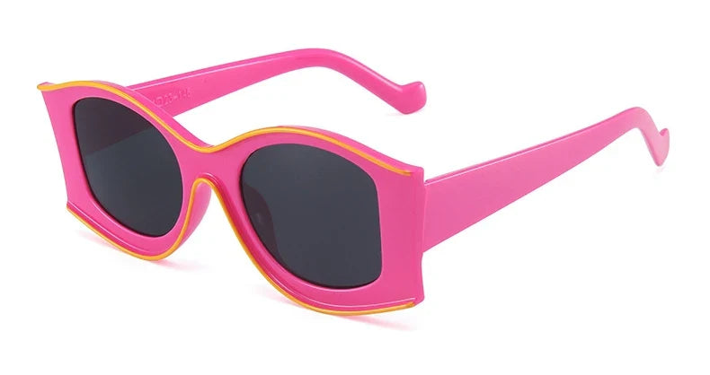 Sexikinis Women's Colorful Oversized  Retro Sunglasses