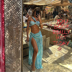 Sexikinis Curious Women's Asymmetrical Three-Piece Bikini Swimwear with Long Skirt Cover-Up