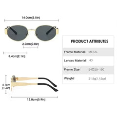 Unisex Oval Sunglasses