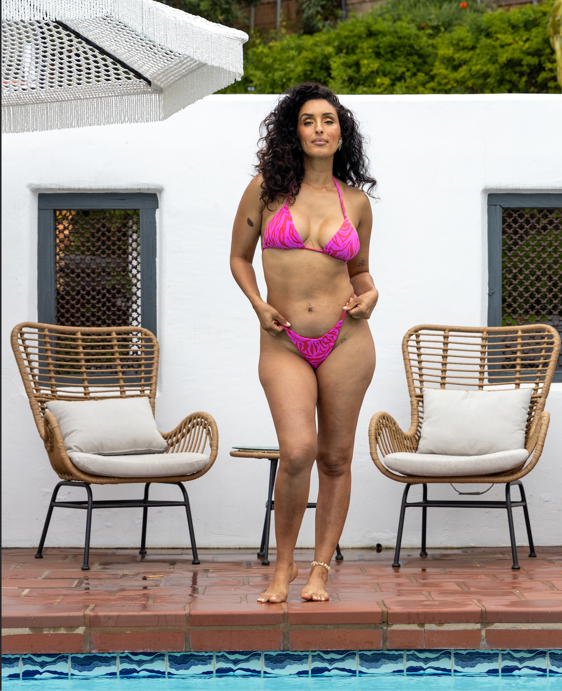 Women's 'Majestic' Zebra Print Bikini Bottom