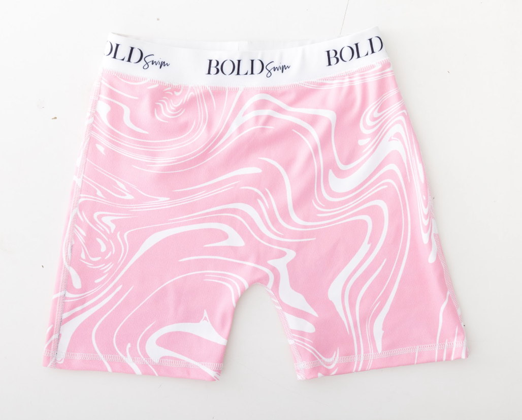 Women's 'Marble' Retro Swim Shorts
