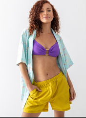 Unisex 'Golden Cathedral' Mid-Length Swim Short
