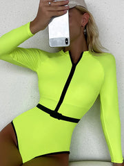 Sexikinis Women's Long Sleeve One-Piece Swimsuit