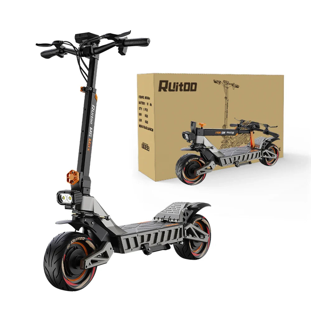 Ruitoo M6 Max Dual Motor Scooter - 5600W, 60V, Fast Charging