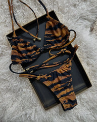 Sexikinis Women's Tiger Two-Piece Bikini Swimsuit