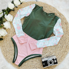 Sexikinis Ariel Bae Women's One-Piece Long or Short Sleeve Swimsuit